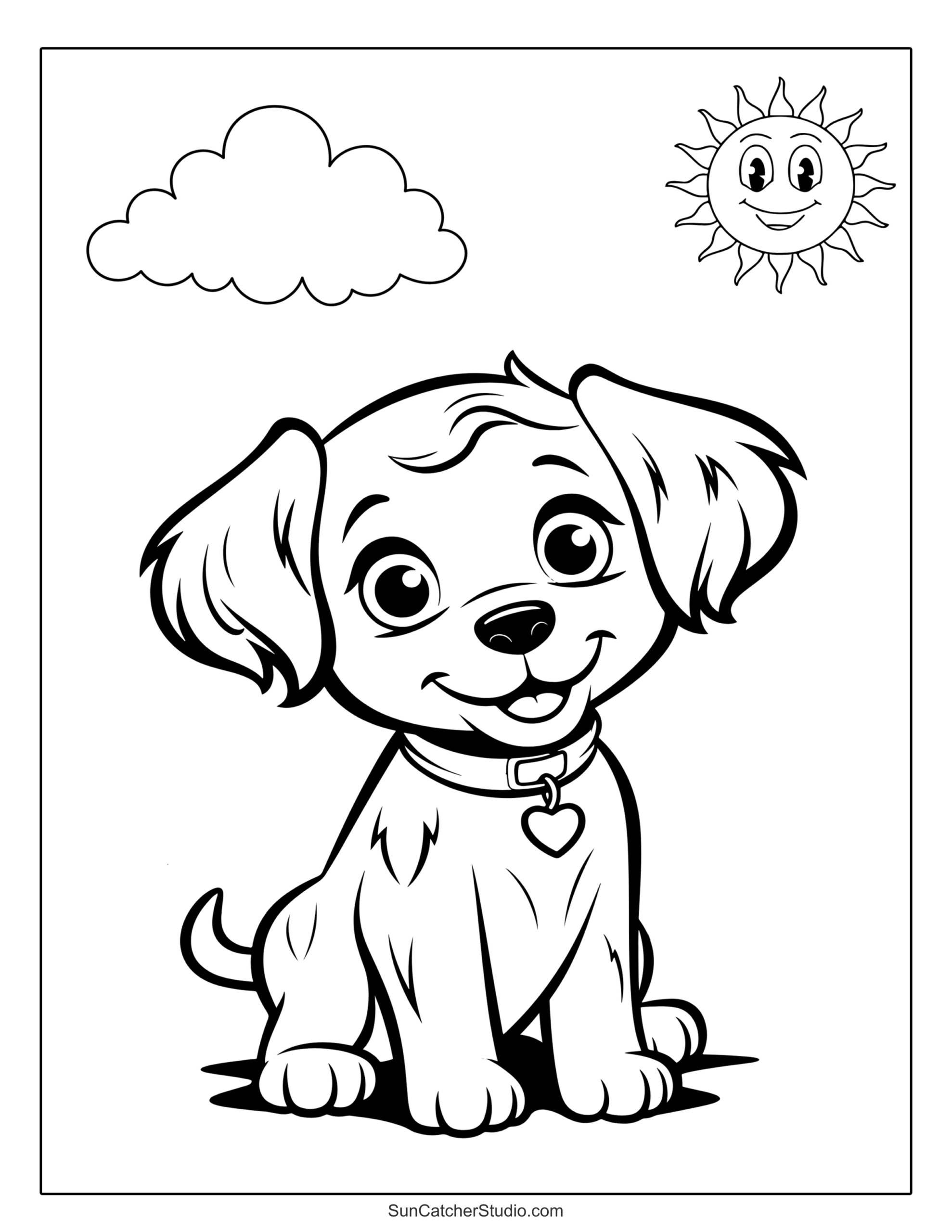 Dog And Puppy Coloring Pages And Coloring Sheets – Free Printables with Colouring Pages Dogs Free Printable