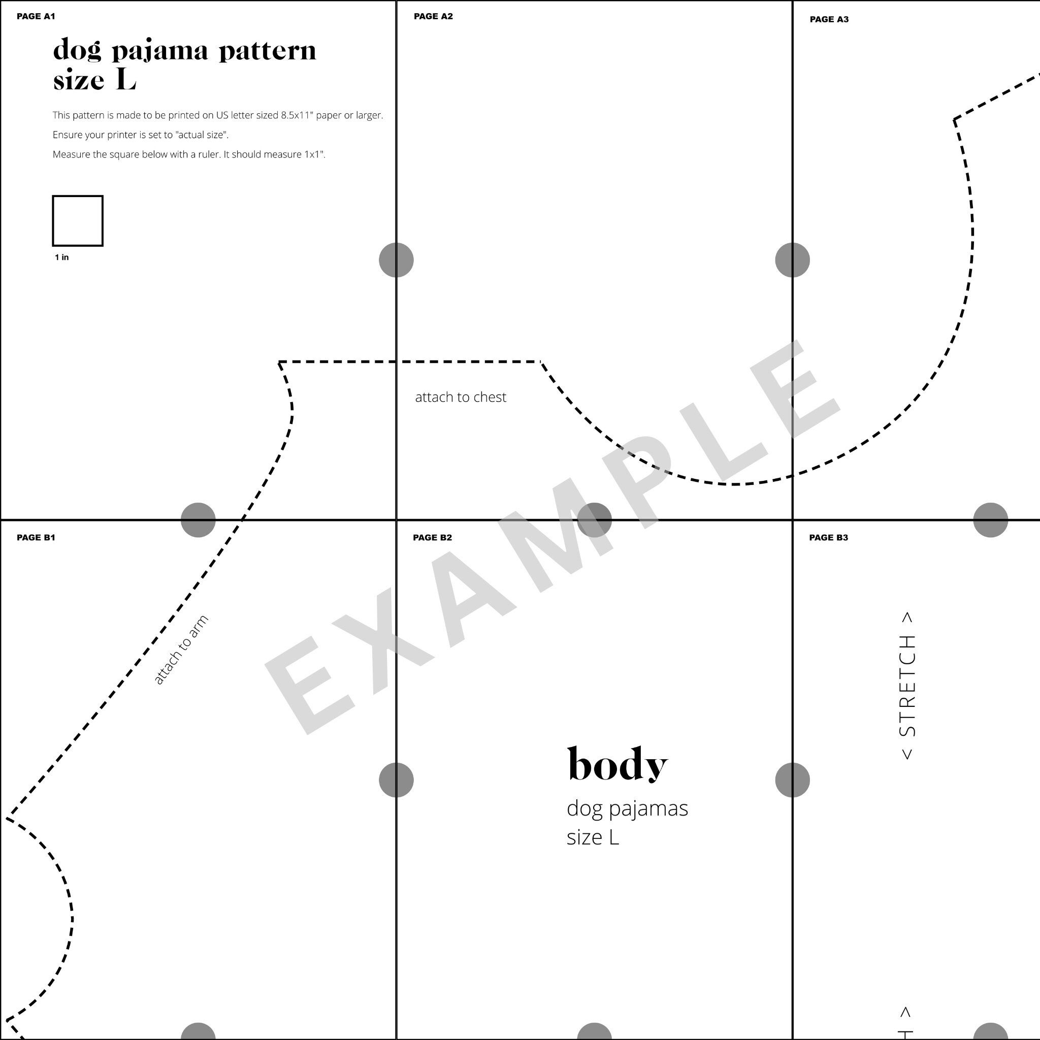 Dog Pajamas Sewing Pattern Pdf Download | Small 3 Pack | Clothing with Free Printable Dog Pajama Pattern