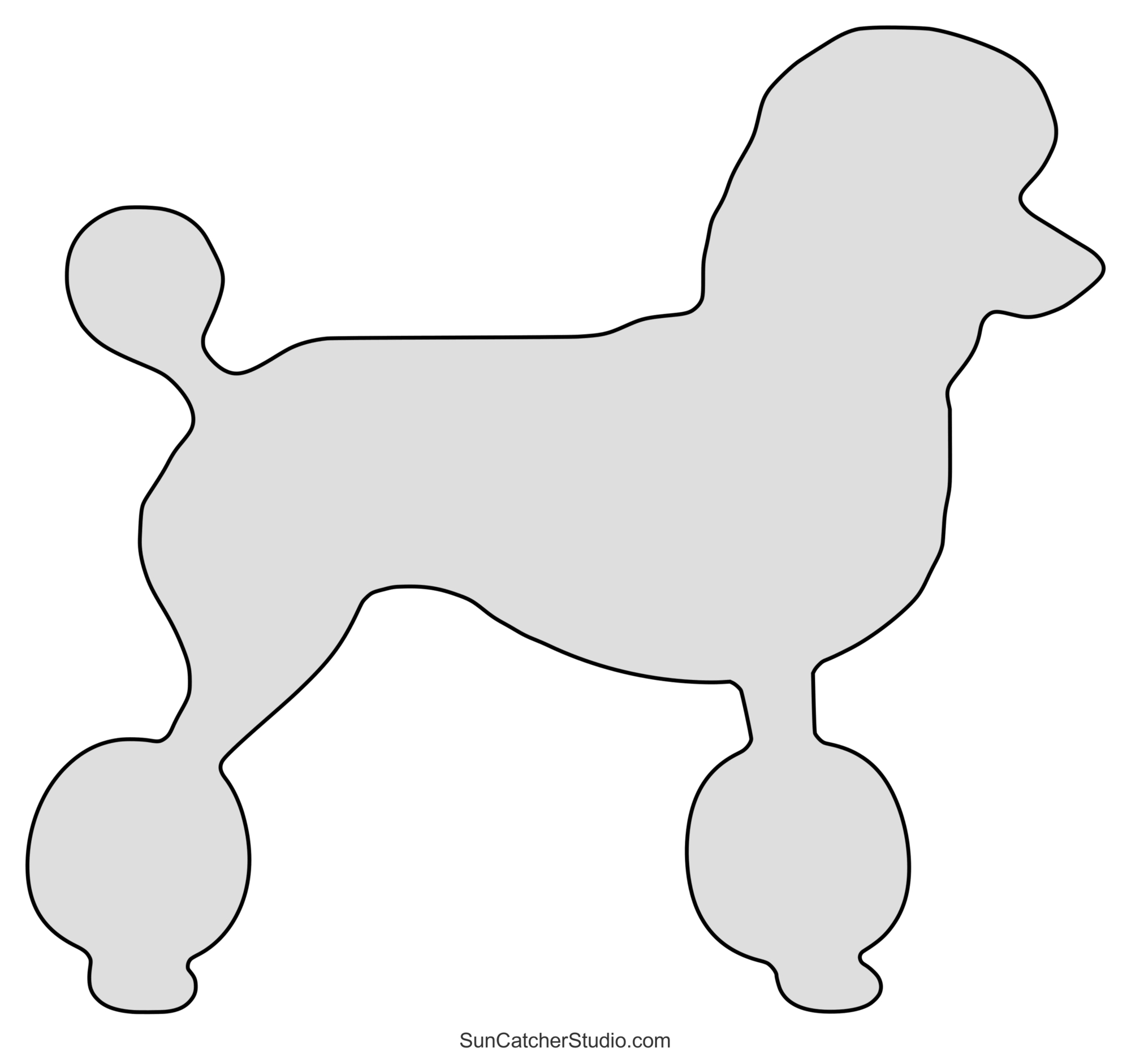 Dog Patterns, Templates, Silhouettes (Free Jpg, Png, Svg) – Free with regard to Free Printable Poodle Template