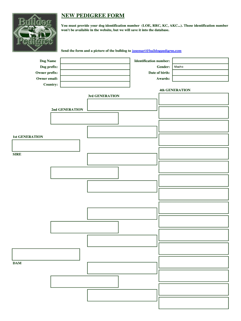 Dog Pedigree Template: Fill Out & Sign Online | Dochub pertaining to Free Printable Dog Pedigree Generator