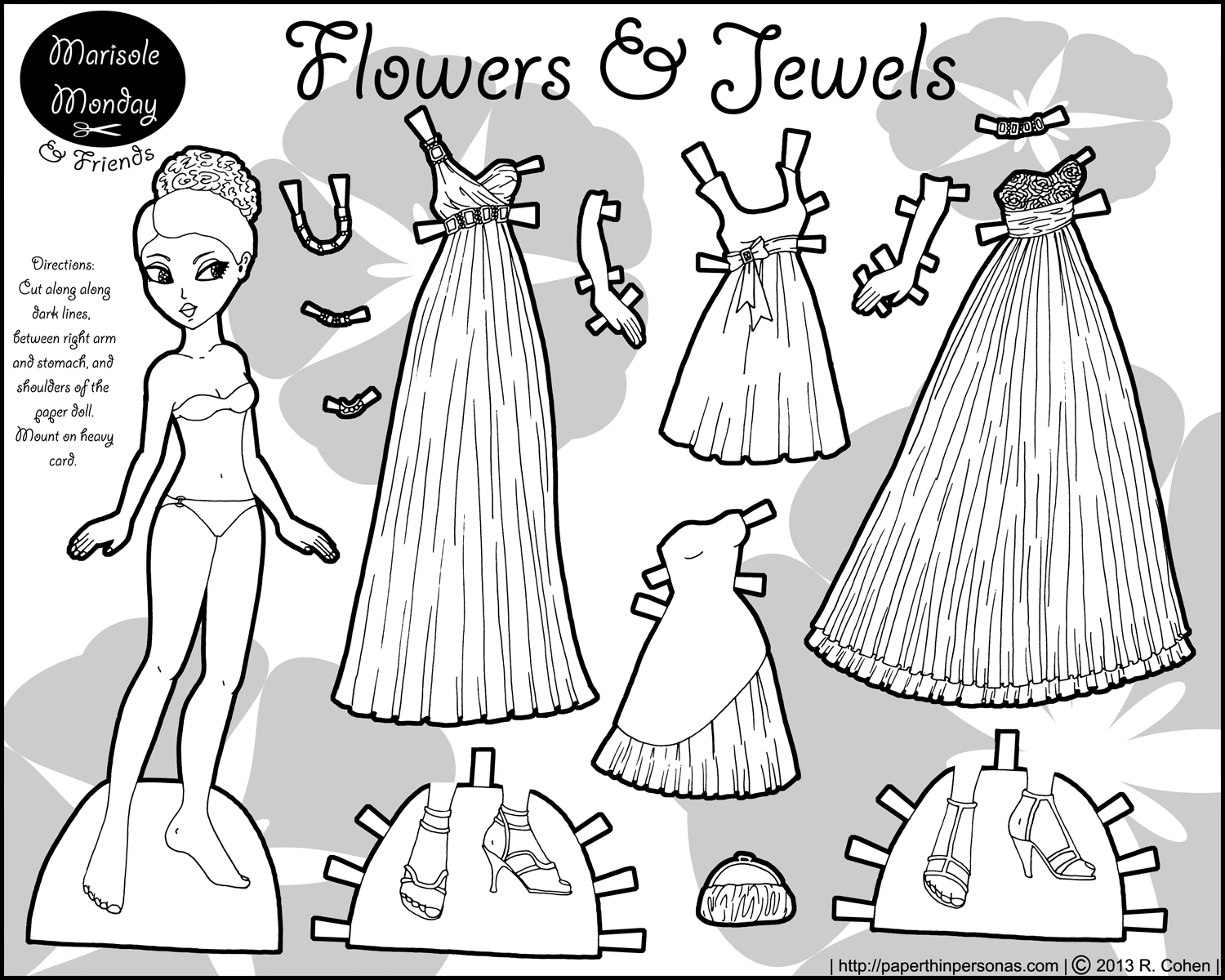 Dolls Coloring Free Printable Paper Dolls Black And White for Free Printable Paper Dolls Black And White