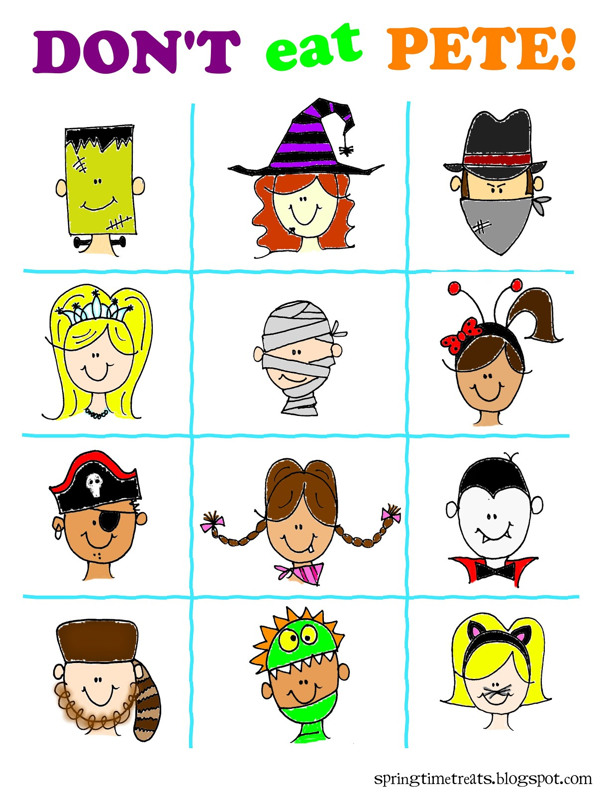 Don'T Eat Pete Free Halloween Printable | Spring Time Doodles inside Don T Eat Pete Free Printable