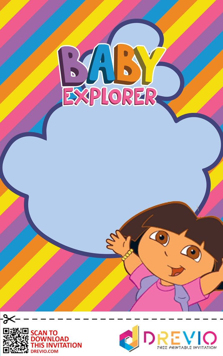 Dora The Explorer Baby Shower Invitations + Party Ideas in Free Dora Party Printables