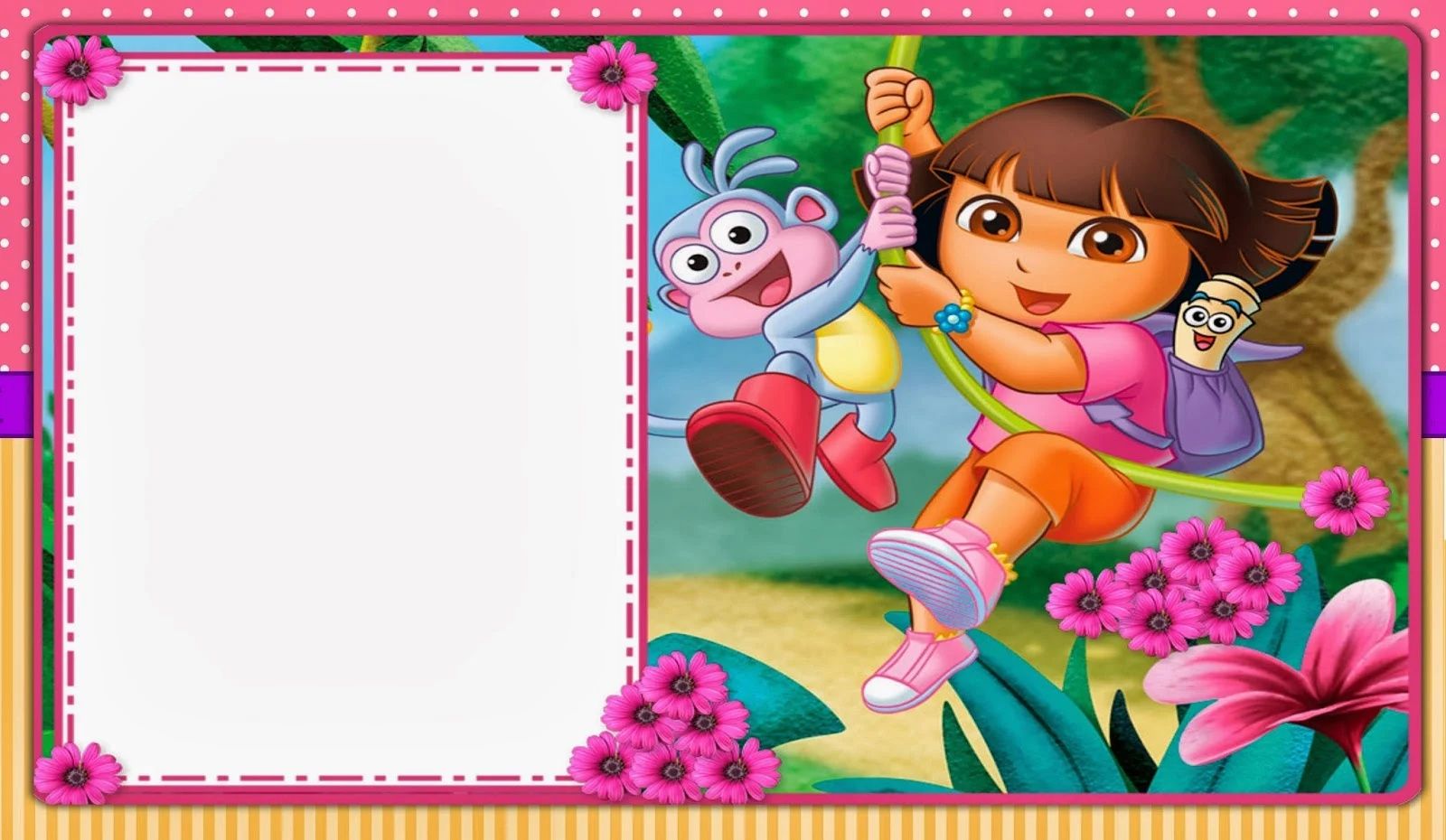 Dora The Explorer: Free Printable Invitations, Boxes And Party within Dora Birthday Cards Free Printable