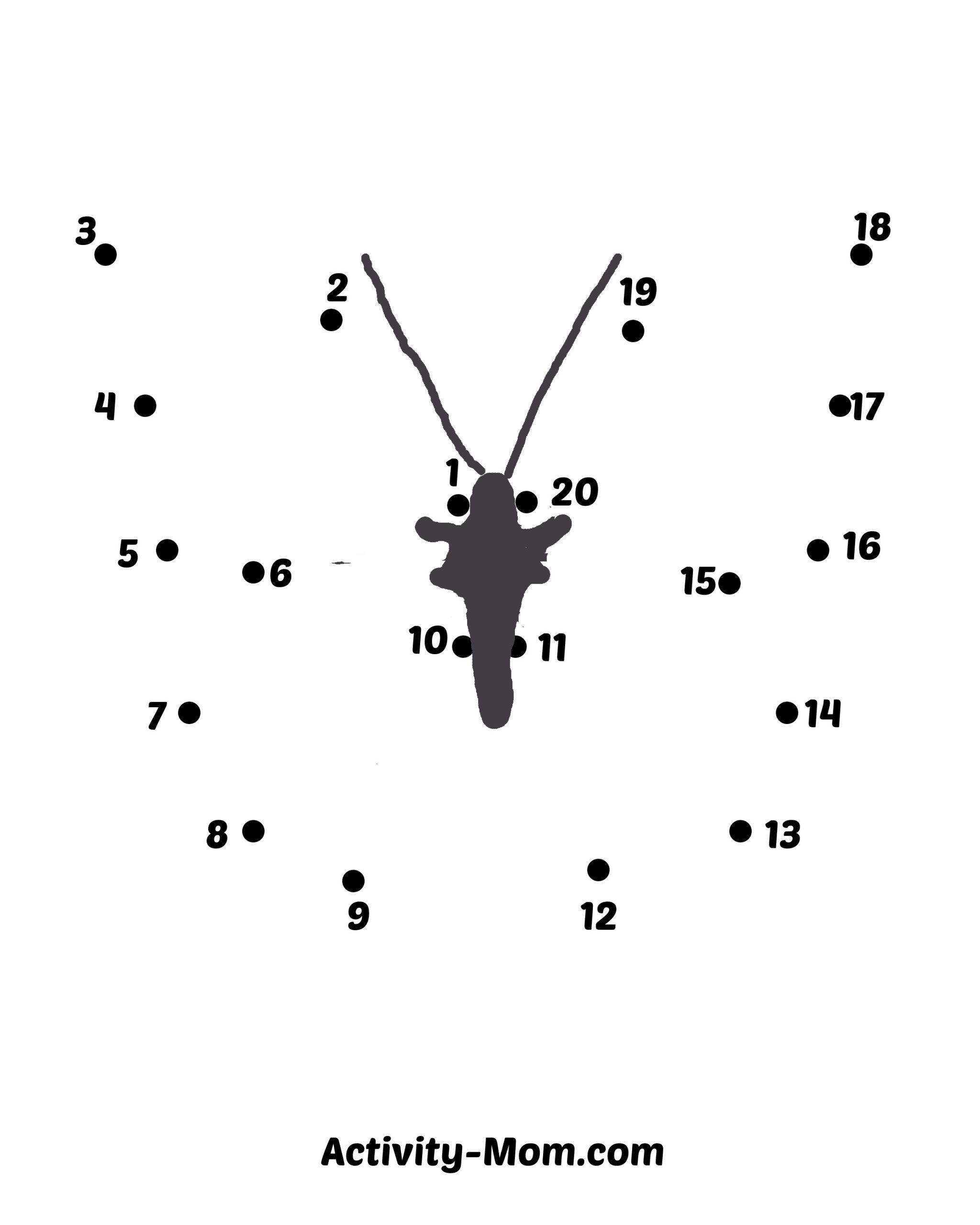 Dot To Dot Worksheets Numbers 1 To 20 (Free Printable) - The for Free Printable Dot To Dot Easy