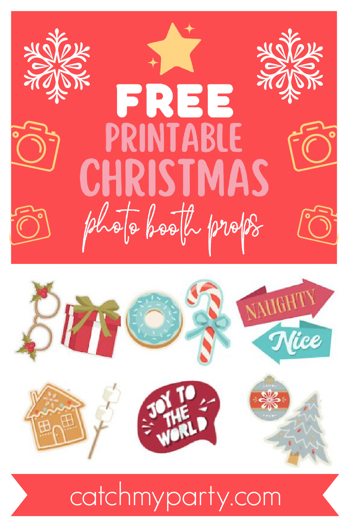 Download All Our 65 Fun Free Printable Christmas Photo Booth Props intended for Free Printable Christmas Props