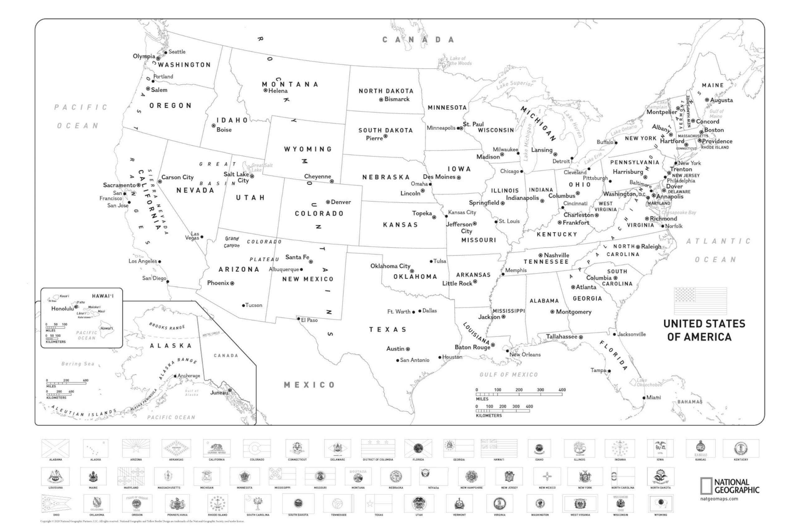 Download And Color A Free World Or United States Map With Flags pertaining to Free Printable Maps For Kids