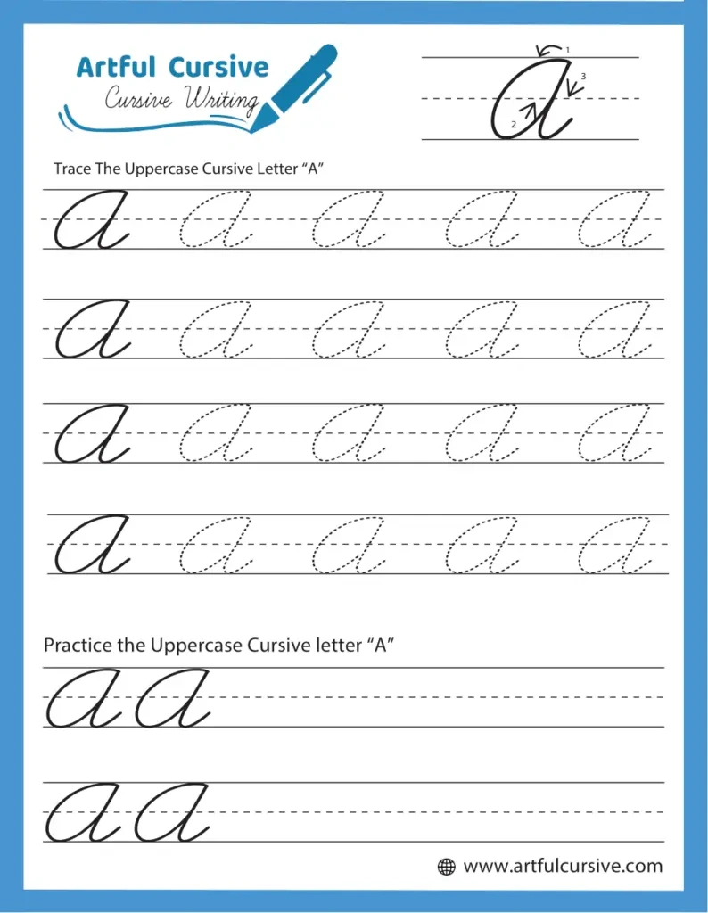 Download Free Printable Cursive Writing Worksheets - Artful Cursive with Free Printable Cursive Worksheets