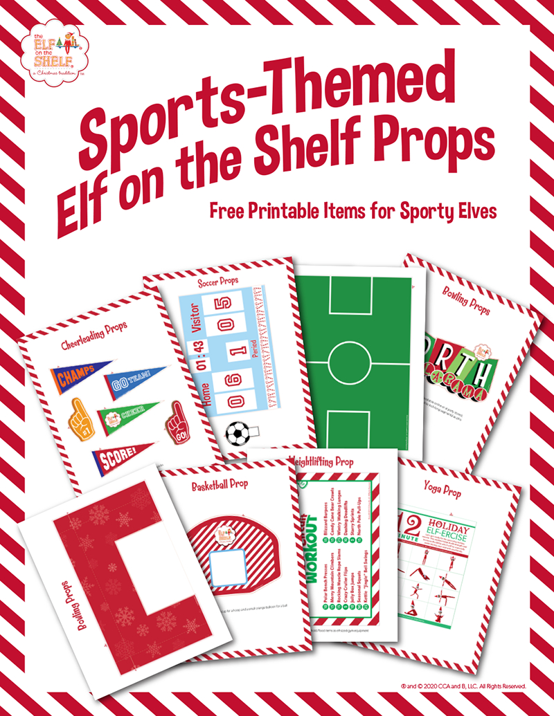 Download Free Printable Sports-Themed Elf Props | The Elf On The Shelf with Elf On The Shelf Printable Props Free