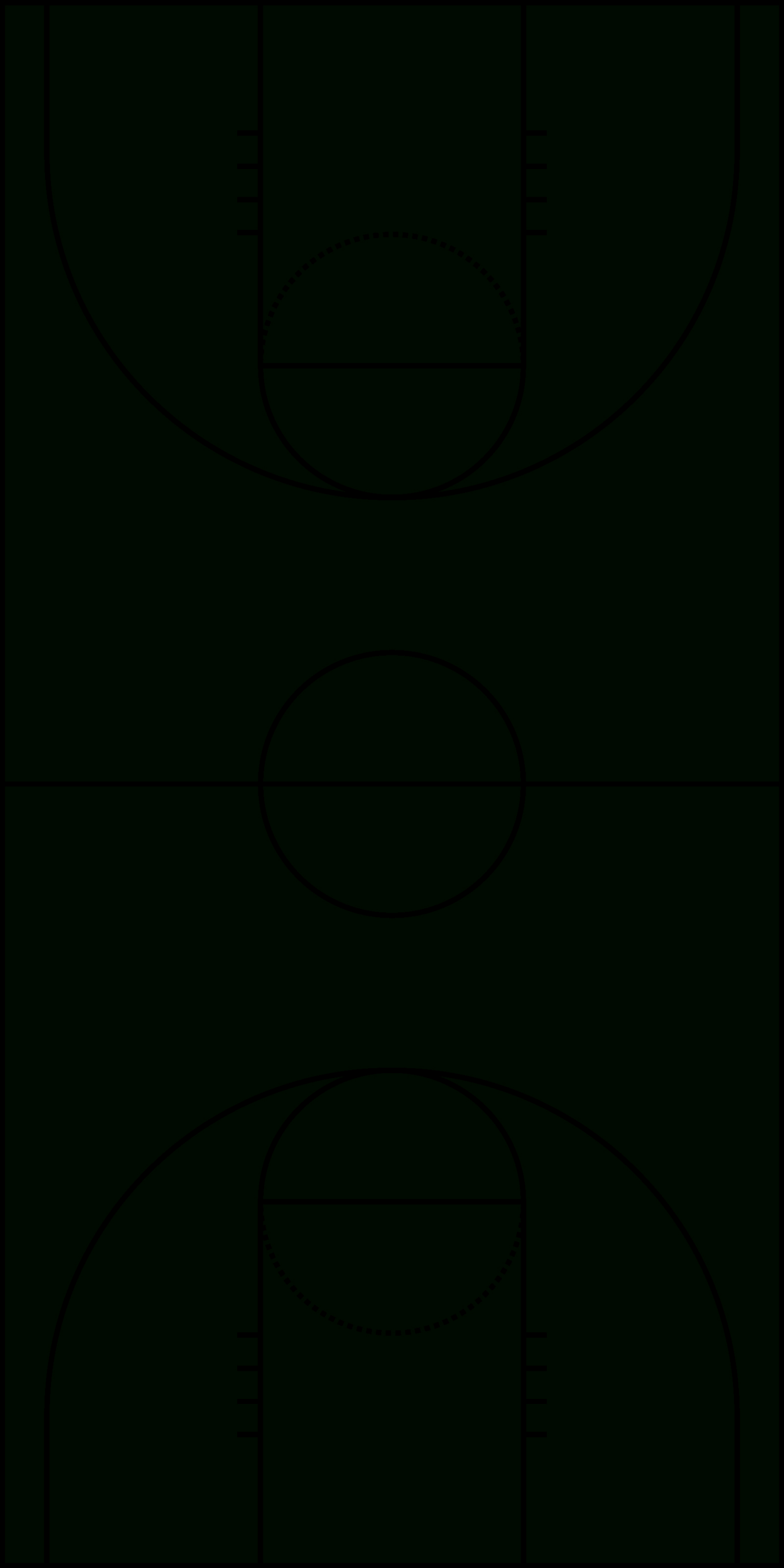 Download Hd Basketball Court Diagram Vertical Transparent Png inside Free Printable Basketball Court