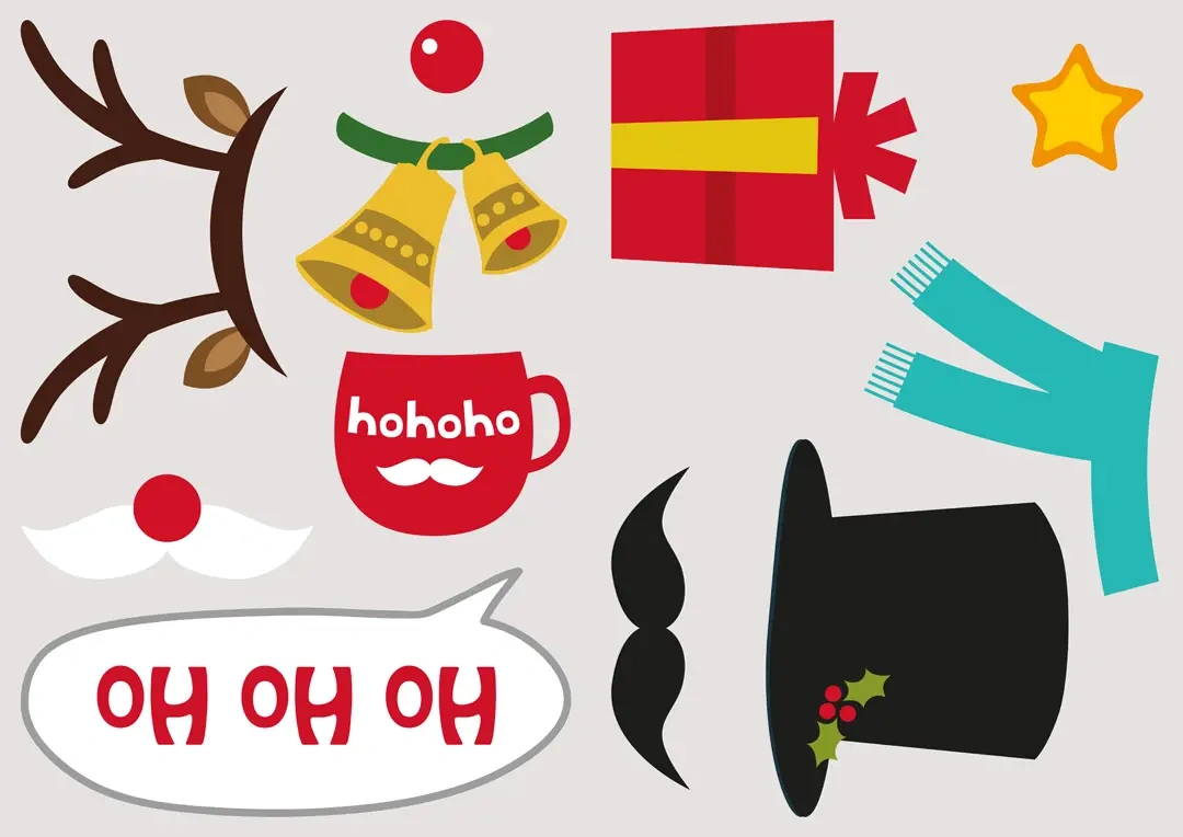 Download Our Free Christmas Photo Booth Props | Photobox with Free Printable Photo Booth Props