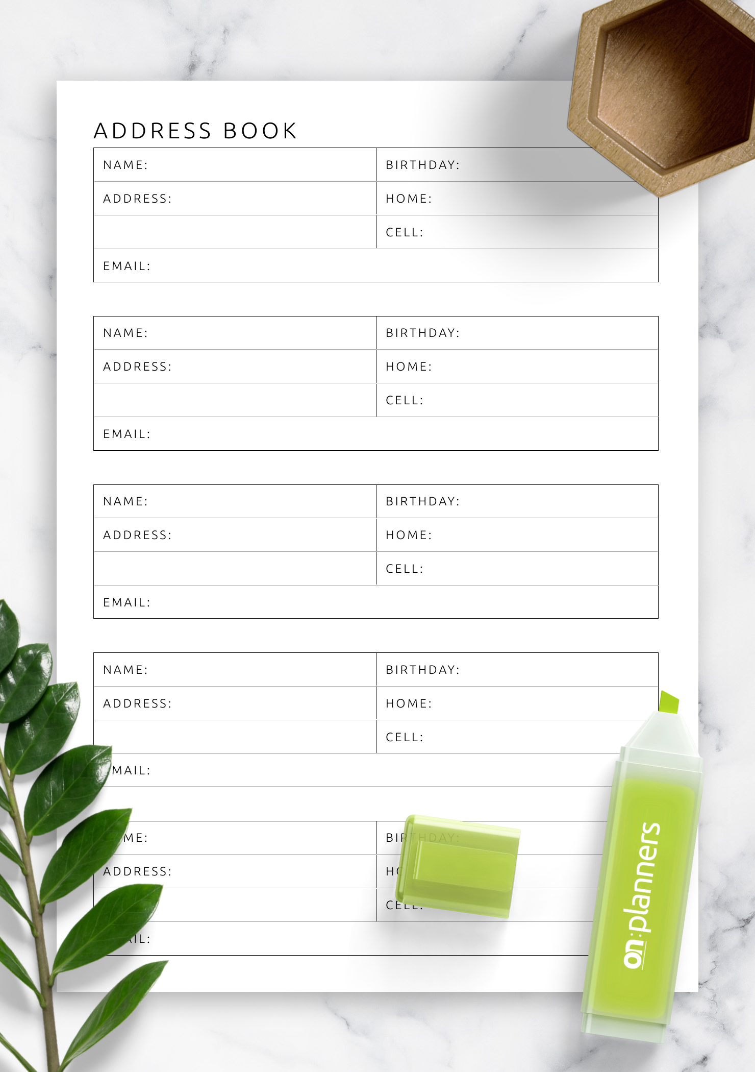 Download Printable Address Book Template Pdf pertaining to Free Printable Address Book Pages