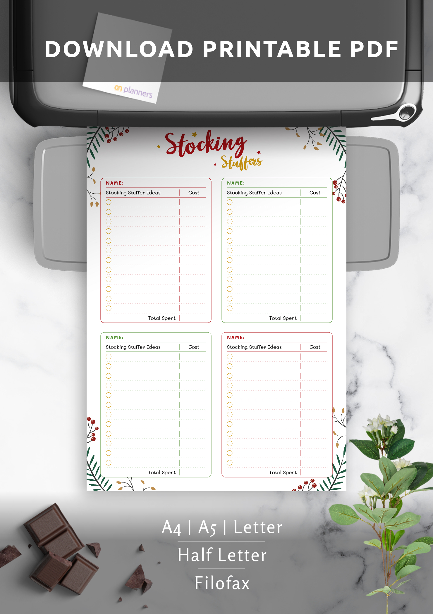 Download Printable Christmas Style - Stocking Stuffers Pdf with regard to Free Printable Stocking Stuffers