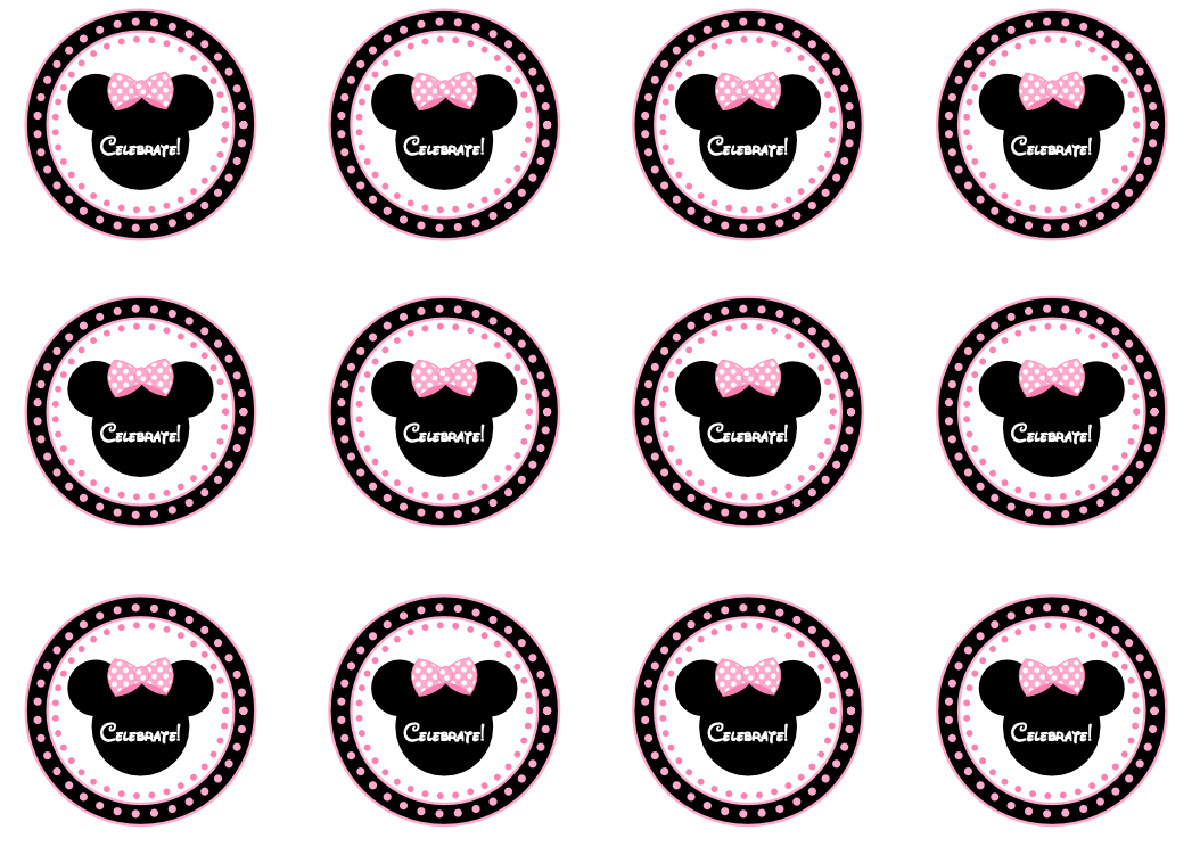 Download These Free Pink Minnie Mouse Party Printables! | Catch My in Free Printable Minnie Mouse Cupcake Wrappers