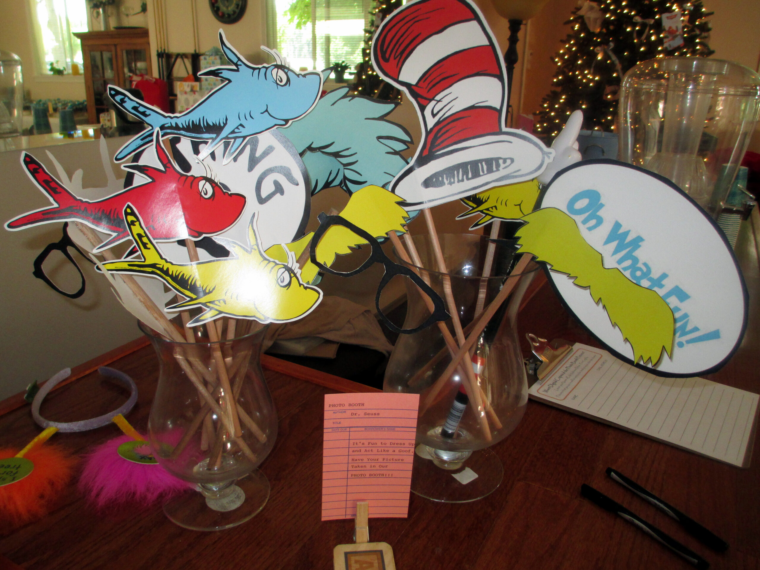 Dr. Seuss-Inspired Photo Booth &amp;amp; Props | My Sister Is Crafty within Free Printable Dr Seuss Photo Props