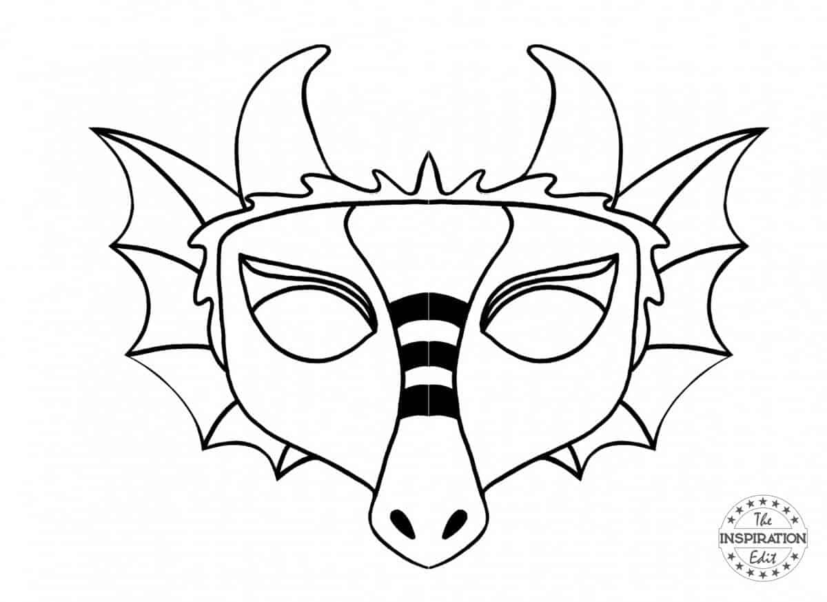 Dragon Face Template within Dragon Mask Printable Free
