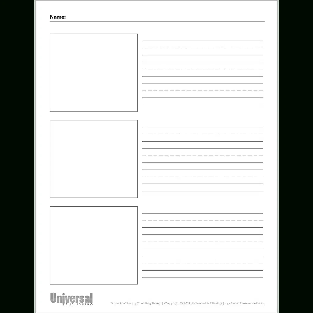 Draw &amp;amp; Write Paper | Free Printables - Universal Publishing with Free Printable Writing Paper With Picture Box