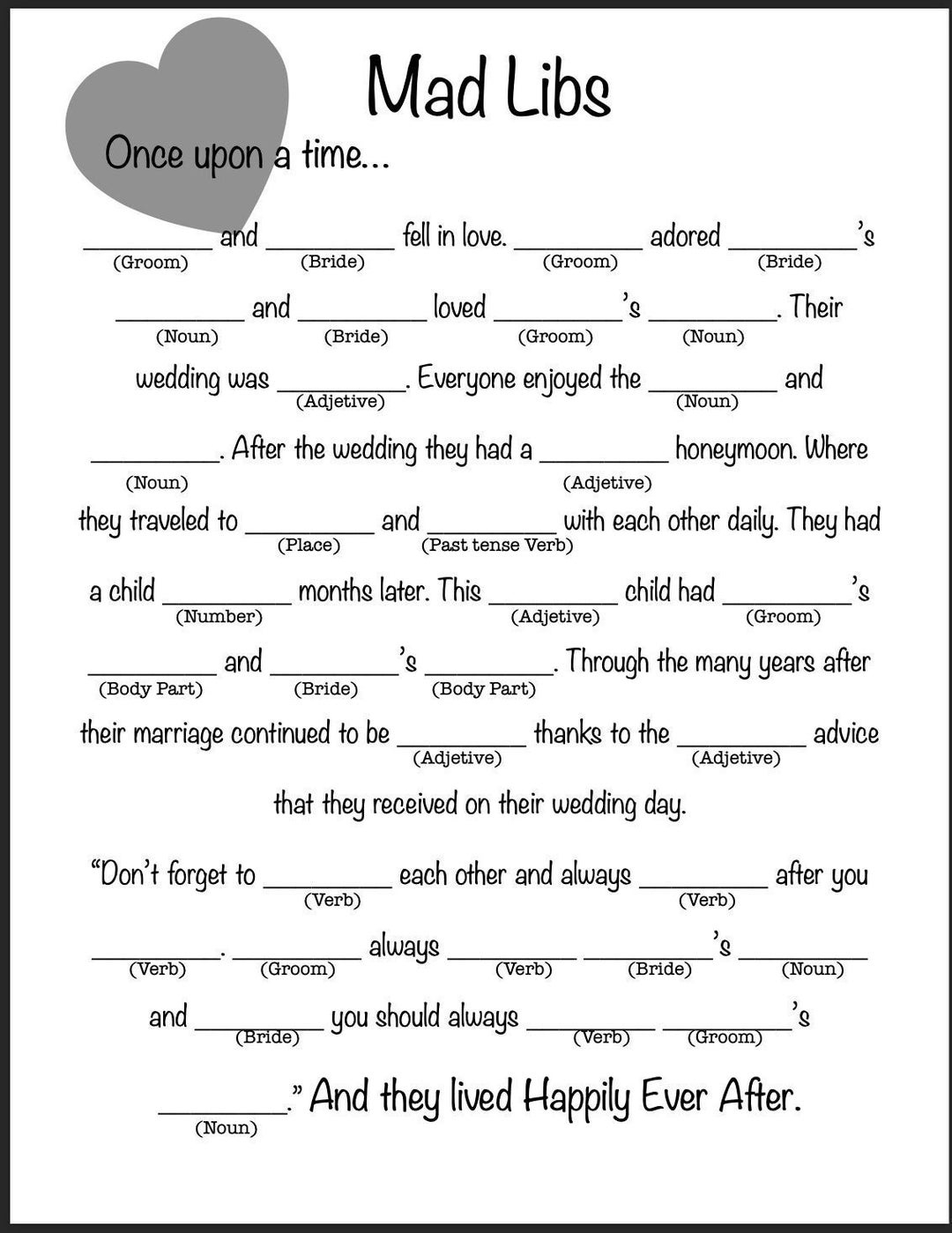 Duschspiel Mad Libs Digital Download/Printable .De - Worksheets within Mad Libs Online Printable Free