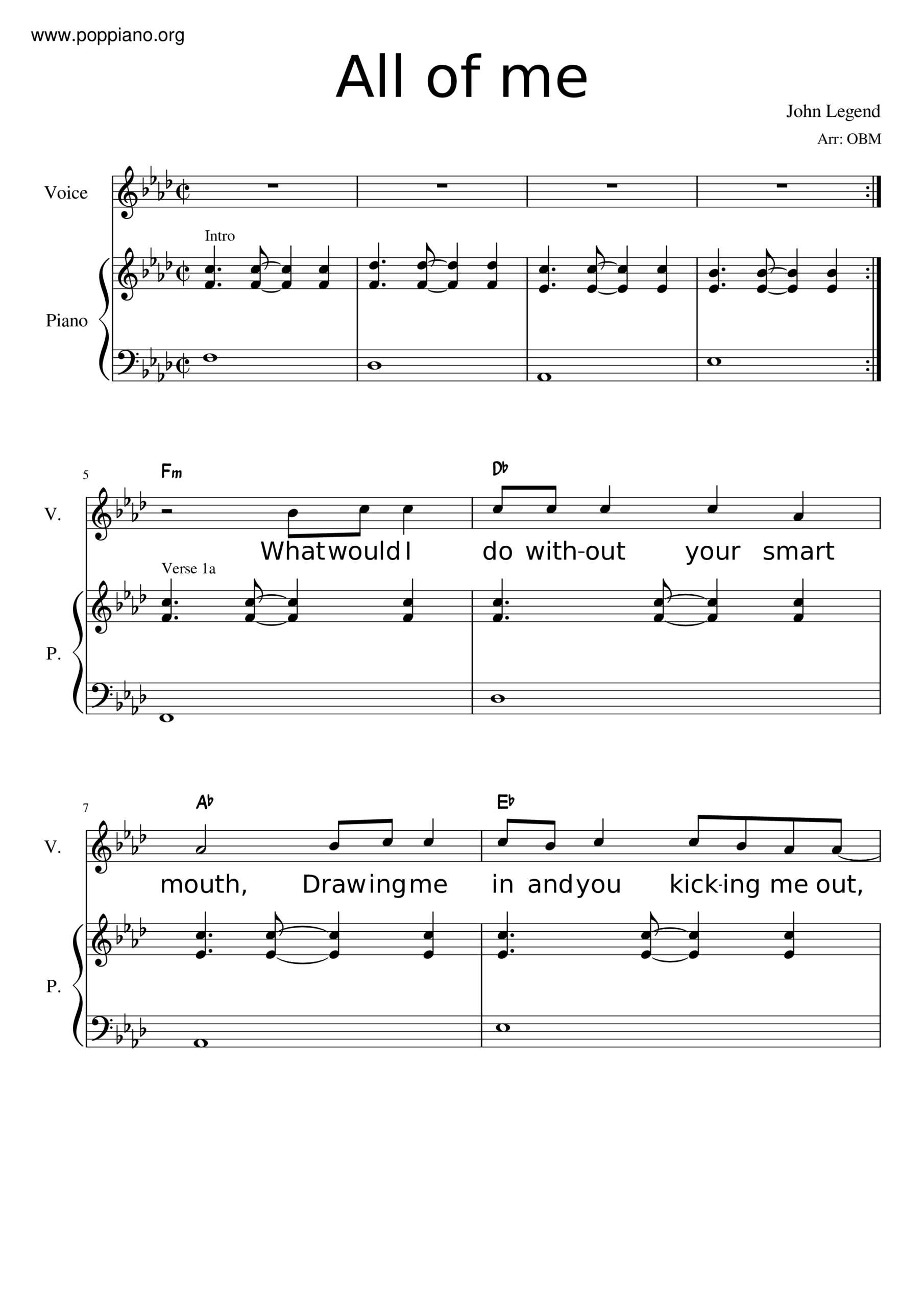 ☆ John Legend-All Of Me Sheet Music Pdf, - Free Score Download ☆ regarding All Of Me Easy Piano Sheet Music Free Printable