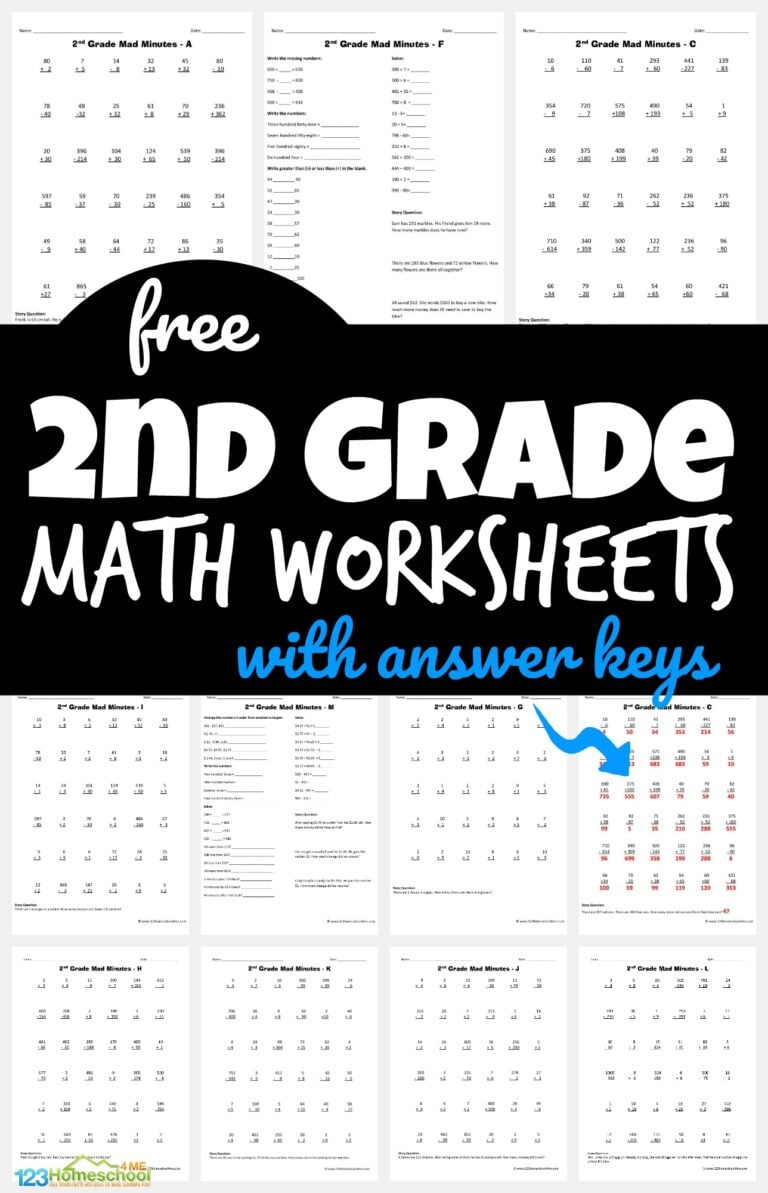 ✏️ Free Printable 2Nd Grade Math Minutes Worksheets Pdf with regard to Free Printable Math Worksheets For 2Nd Grade