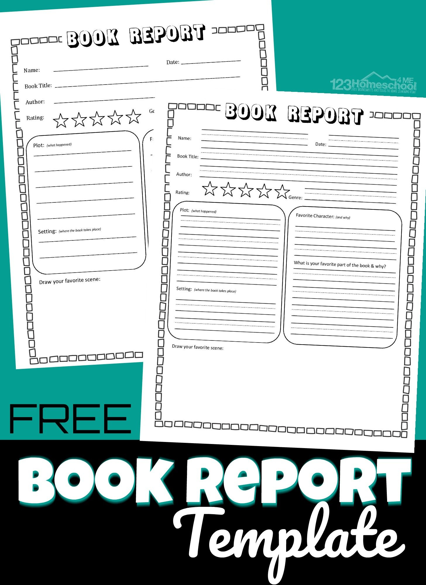 ✏️ Free Printable Book Report Template intended for Free Printable Books For 5Th Graders