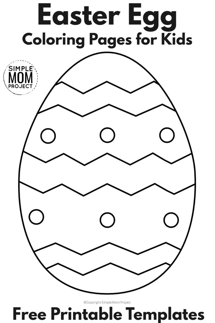 Easter Egg Coloring Pages For Kids With Free Printable Templates pertaining to Easter Templates Free Printable