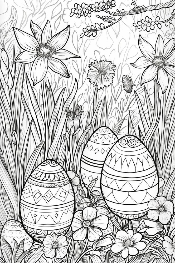 Easter Eggs Coloring Pages (Free Printables) with regard to Easter Egg Coloring Pages Free Printable