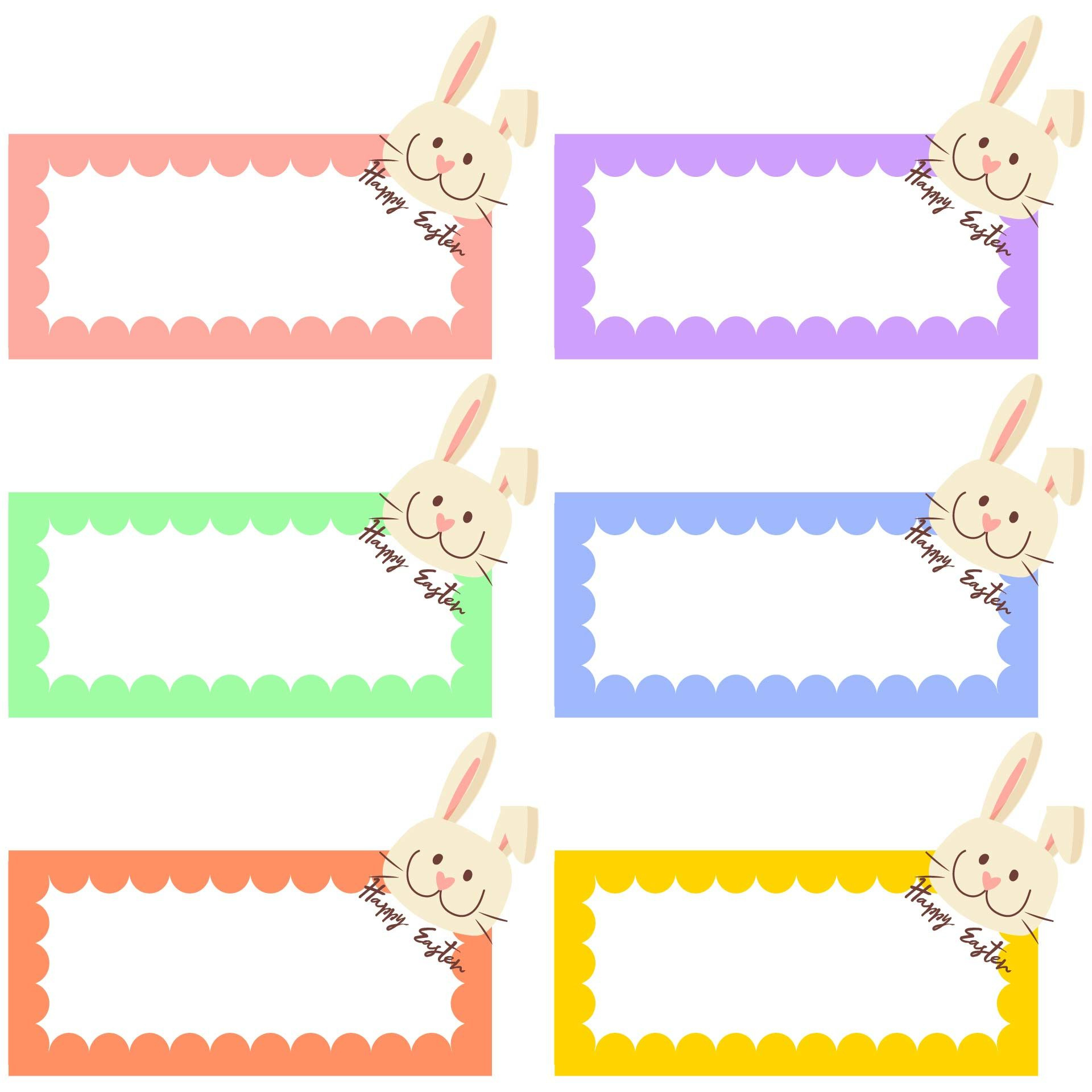 Easter Name Tag Labels - 10 Free Pdf Printables | Printablee inside Free Easter Name Tags Printable