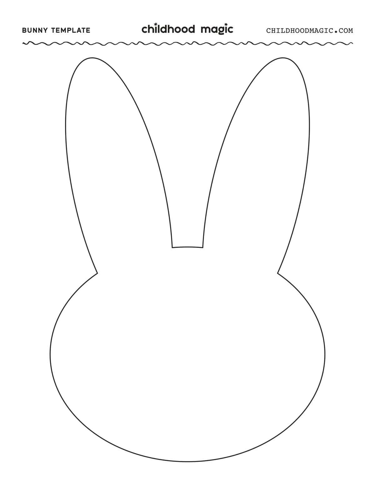 Easter Rabbit Template- Free Printable - Childhood Magic pertaining to Free Printable Rabbit Template