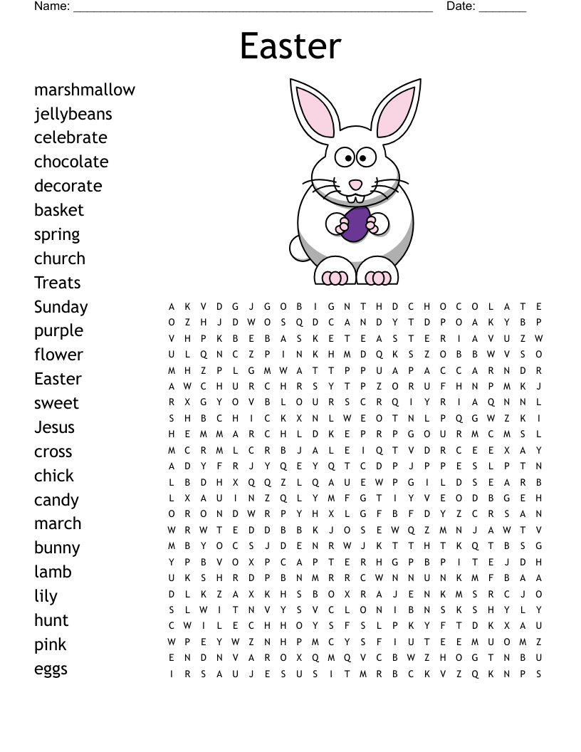 Easter Word Search - Wordmint with Free Printable Religious Easter Word Searches