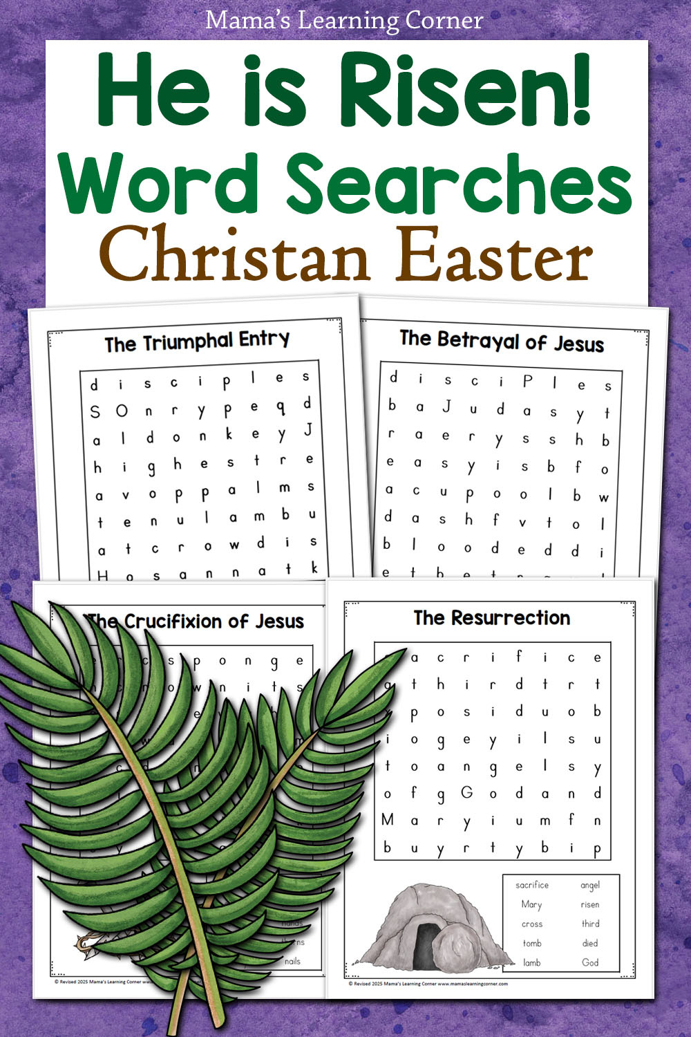 Easy Christian Easter Word Search Printable Packet - Mamas in Free Printable Religious Easter Word Searches