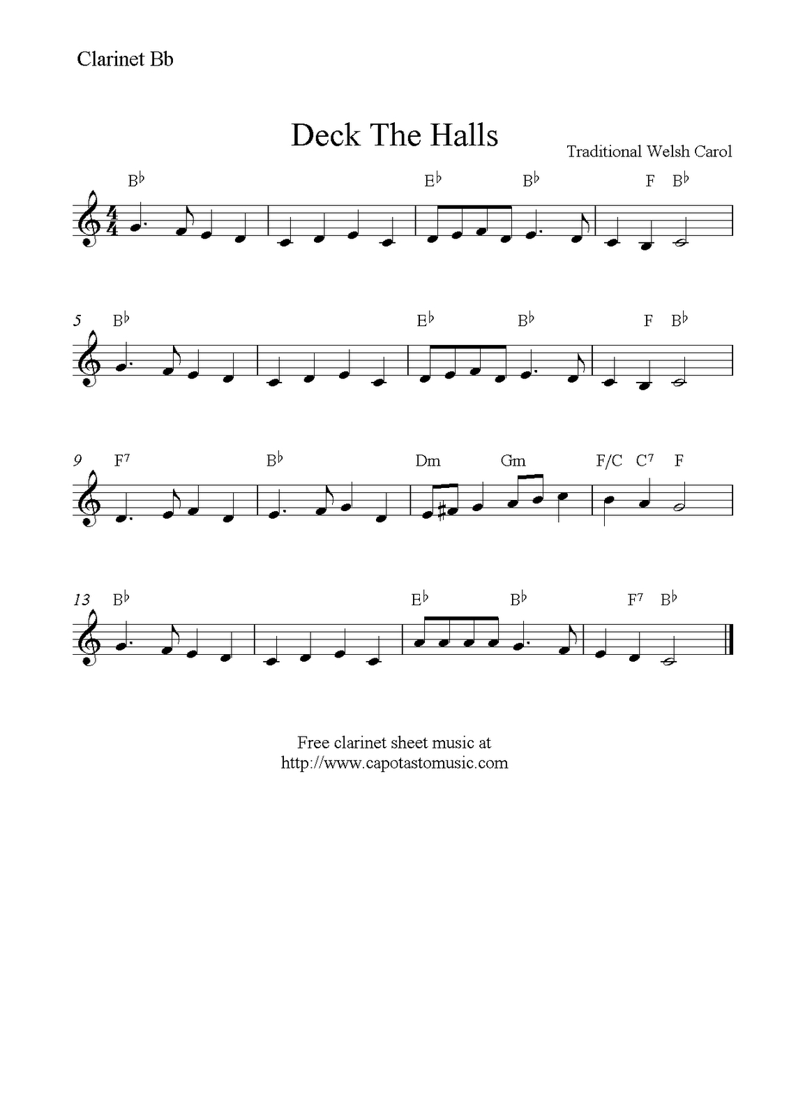 Easy Clarinet Christmas Music - Welcome To Quality Engineering within Free Printable Christmas Sheet Music For Clarinet