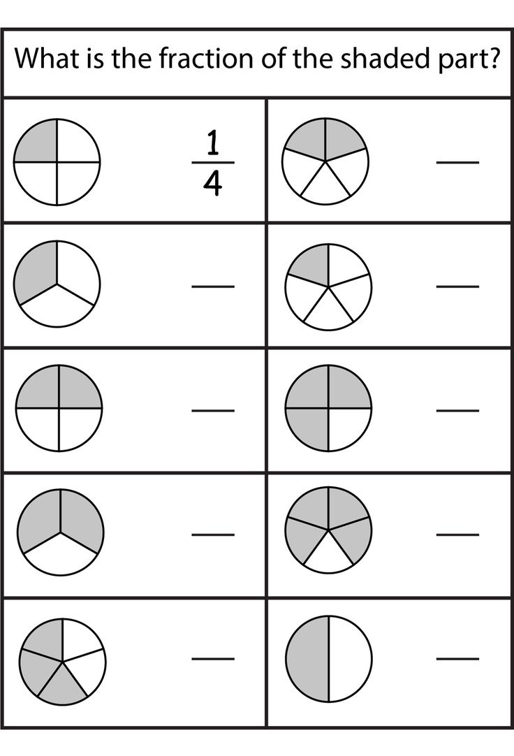 Easy To Hard Fraction Worksheets For Kids within Free Printable First Grade Fraction Worksheets