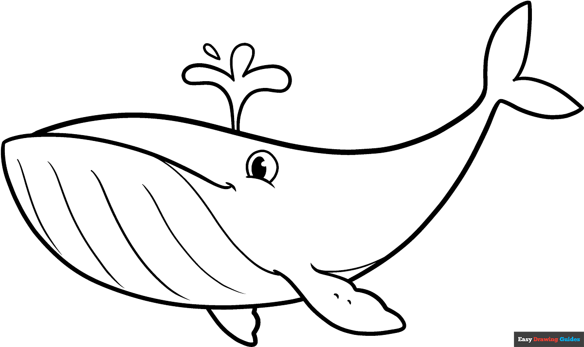 Easy Whale Coloring Page | Easy Drawing Guides with regard to Free Printable Whale Coloring Pages