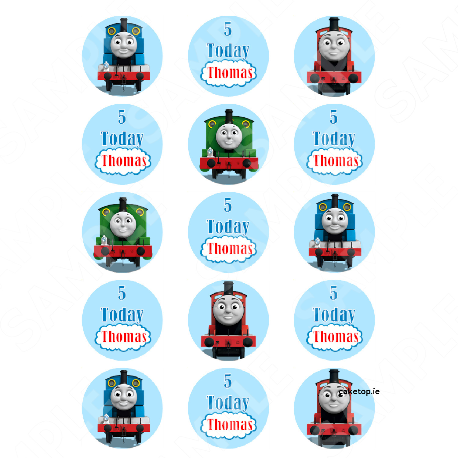 Edible Cake Toppers Ireland | High Quality Easy Peel Toppers intended for Free Printable Thomas The Train Cupcake Toppers