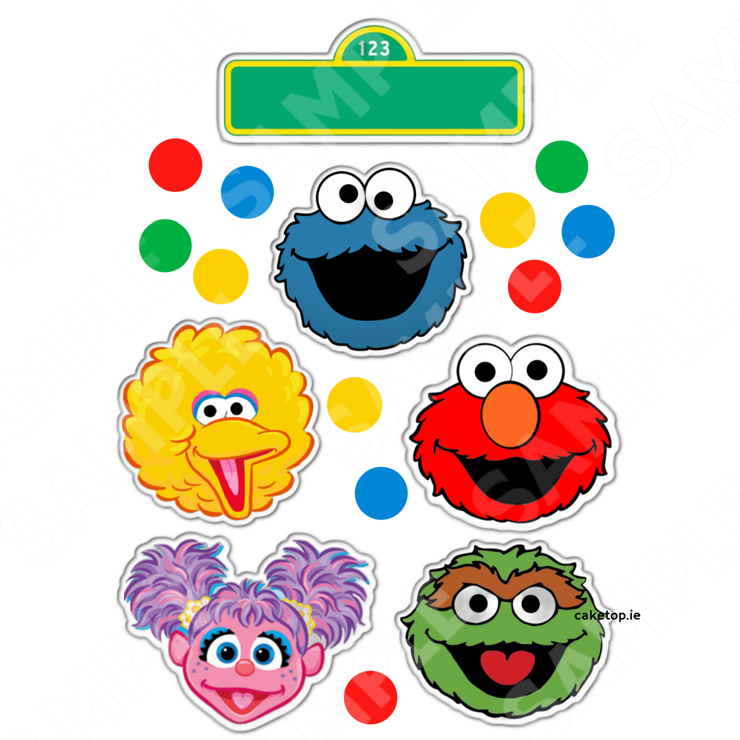 Edible Cake Toppers Ireland | High Quality Easy Peel Toppers throughout Free Printable Sesame Street Cupcake Toppers