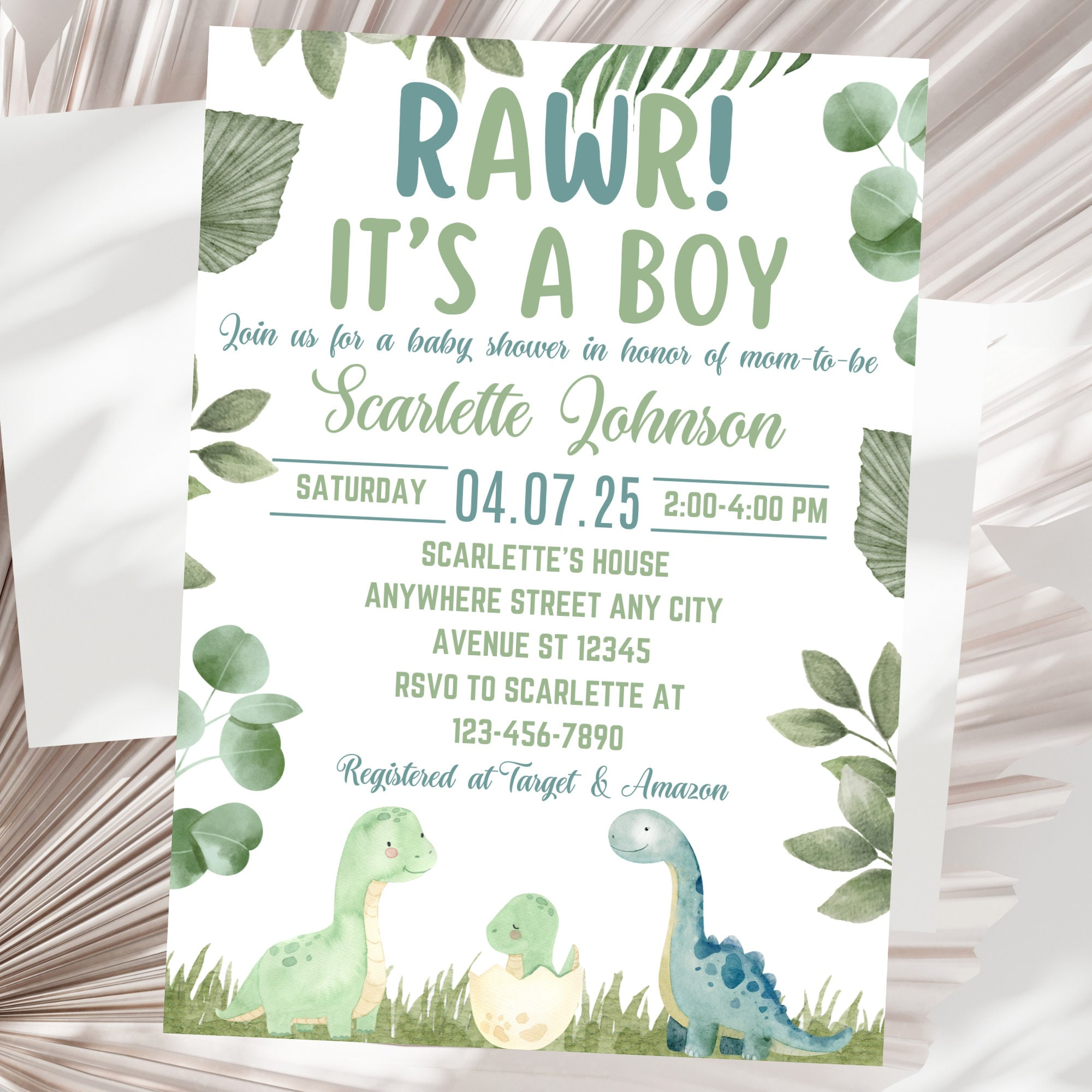 Editable Dinosaur Baby Shower Invitation,It&amp;#039;S A Boy Dinosaur Baby inside Free Printable Dinosaur Baby Shower Invitations
