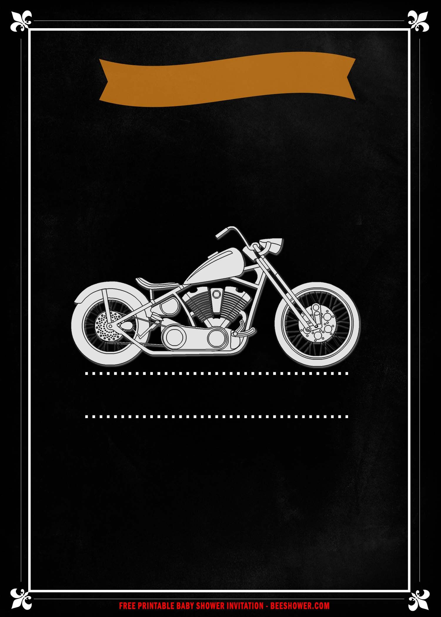 Editable New Motorcycle Gift Voucher with regard to Free Printable Harley Davidson Birthday Invitations