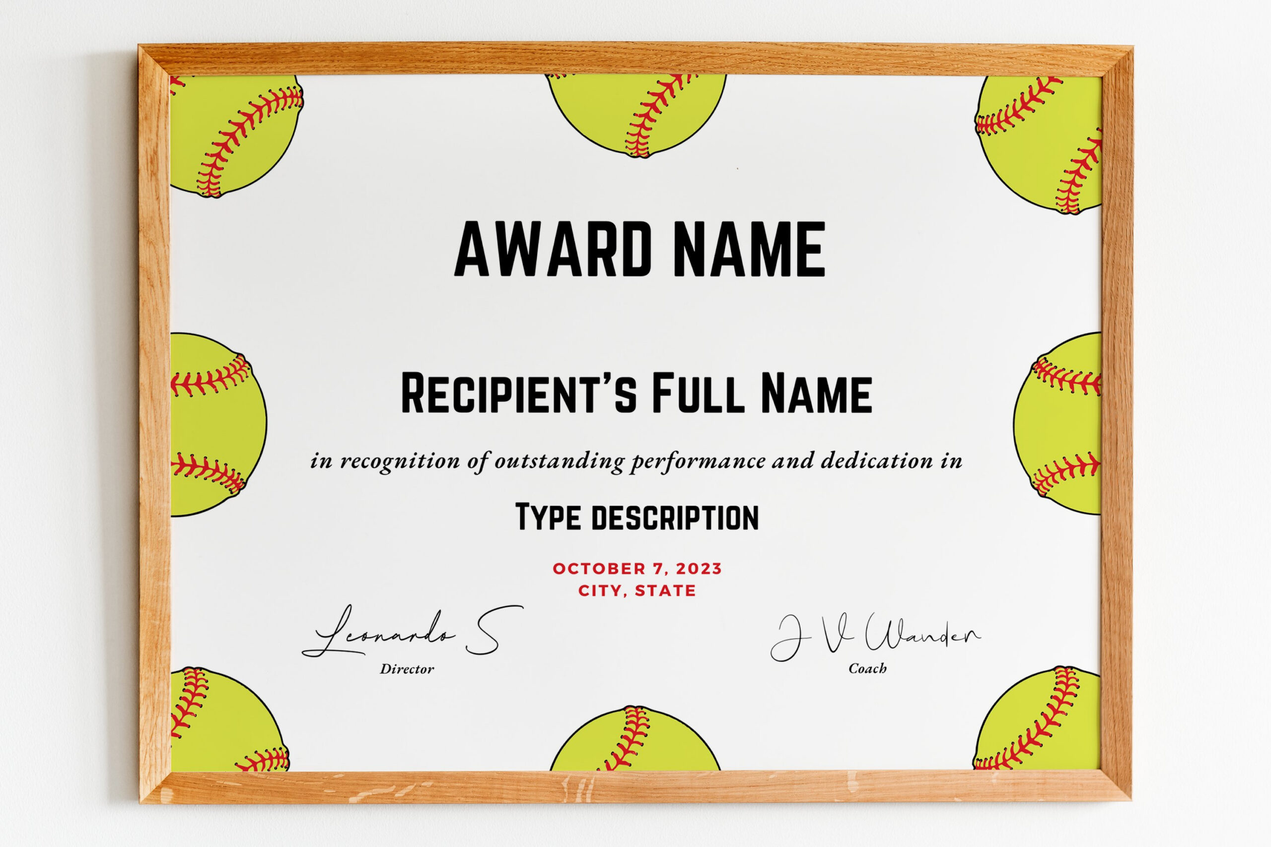 Editable Softball Award Certificate Template, Printable within Free Printable Softball Award Certificates