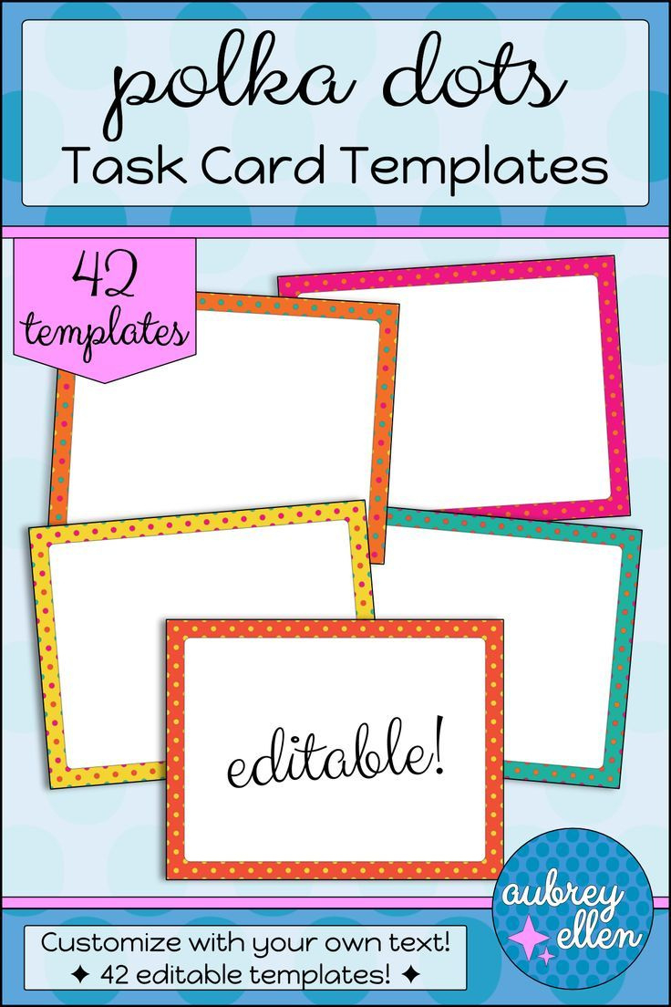 Editable Task Card Templates with regard to Free Printable Blank Task Cards