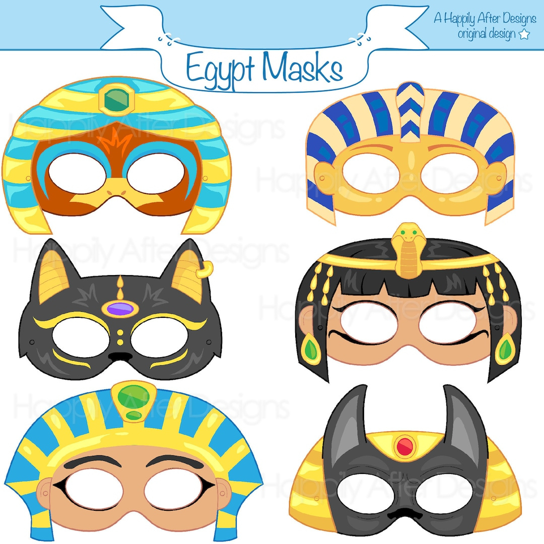 Egyptian Printable Masks, Egypt Mask, Cleopatra Mask, Anubis Mask within Free Printable Egyptian Masks
