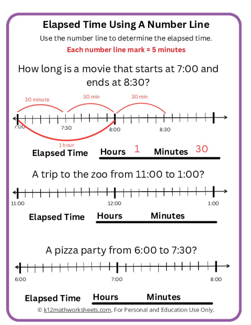 Elapsed Time Worksheets - K12 Math Worksheets within Elapsed Time Worksheets Free Printable