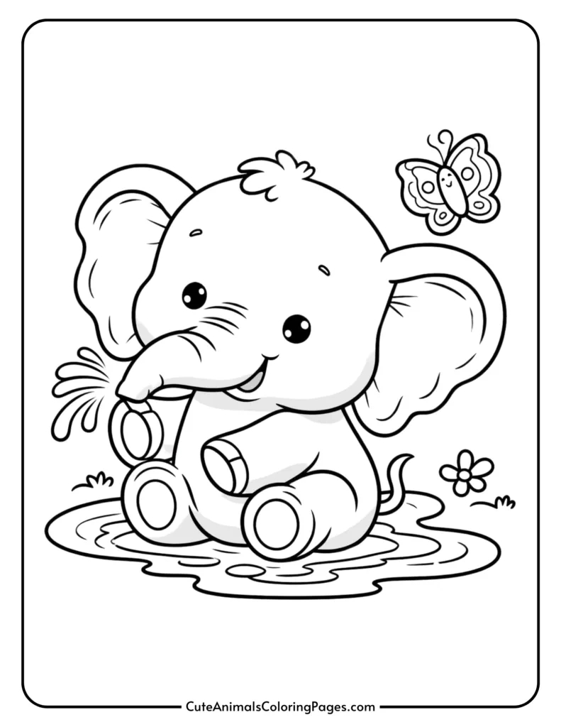 Elephant Coloring Pages (6 Free Printable Pages) - Cute Animals with Free Baby Elephant Printables