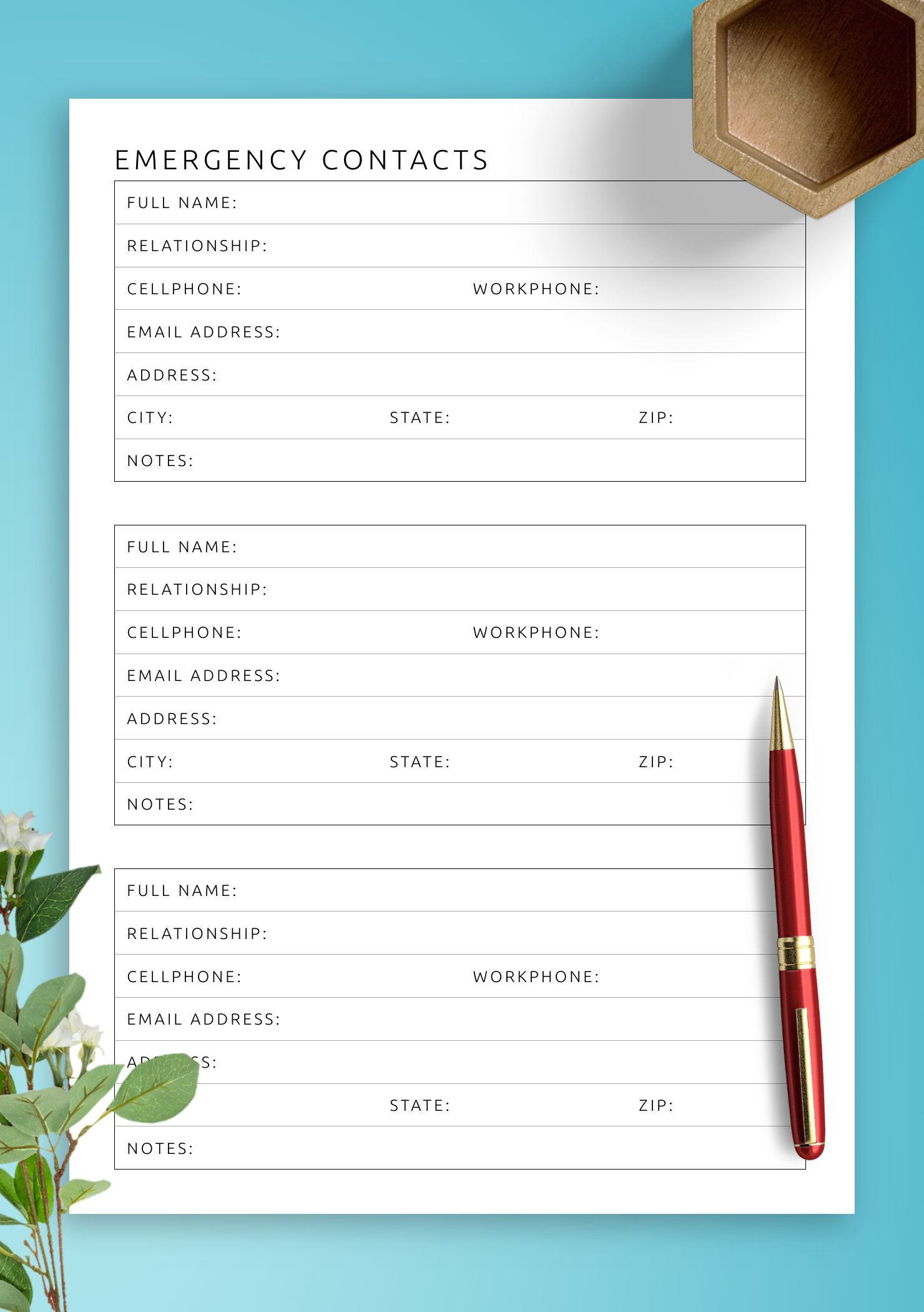 Emergency Contacts Template – Quick Access In Any Situation regarding Free Printable Emergency Phone List