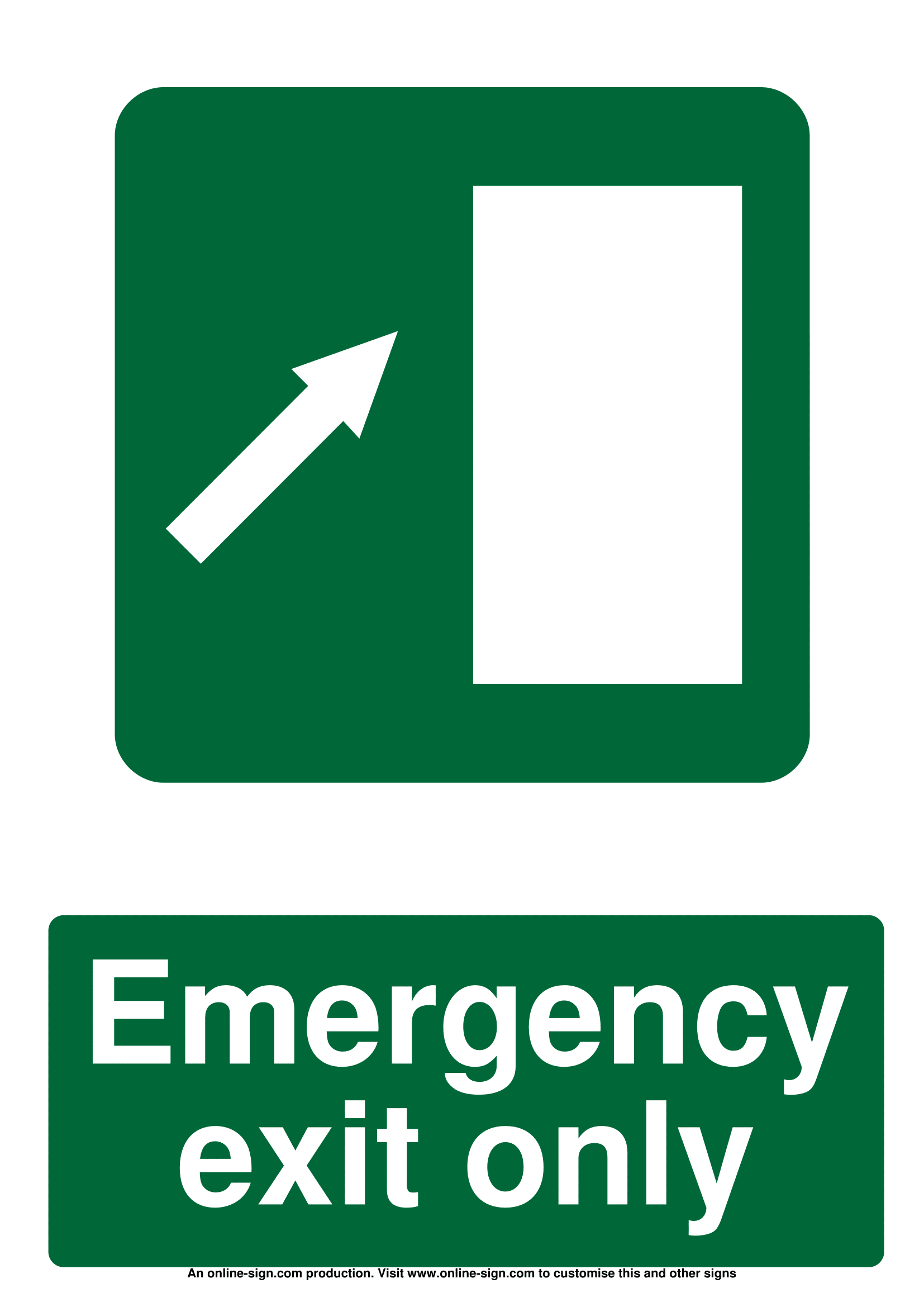 Emergency Exit Signs | Poster Template with Free Printable Emergency Exit Only Signs