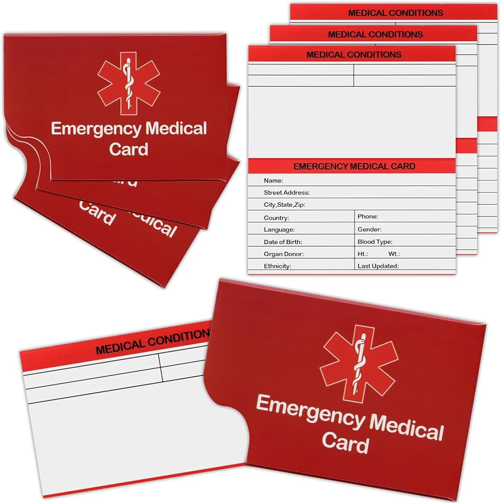 Emergency Medical Information Card – Free Printable - Worksheets throughout Free Printable Emergency Medical Card