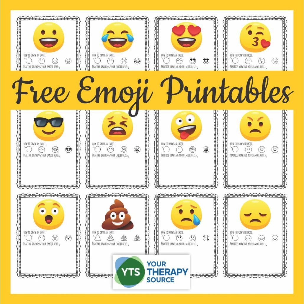 Emoji Printables - How To Draw Emoji Faces - Your Therapy Source throughout Free Printable Emoji Faces