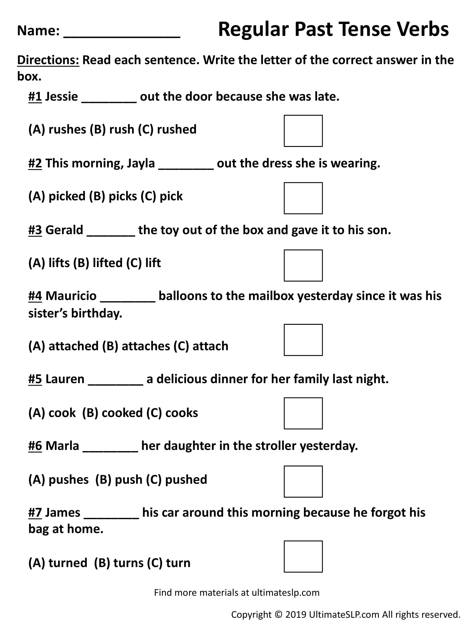 English Safari - **Free** Past Tense Verbs Worksheets intended for Free Printable Past Tense Verbs Worksheets