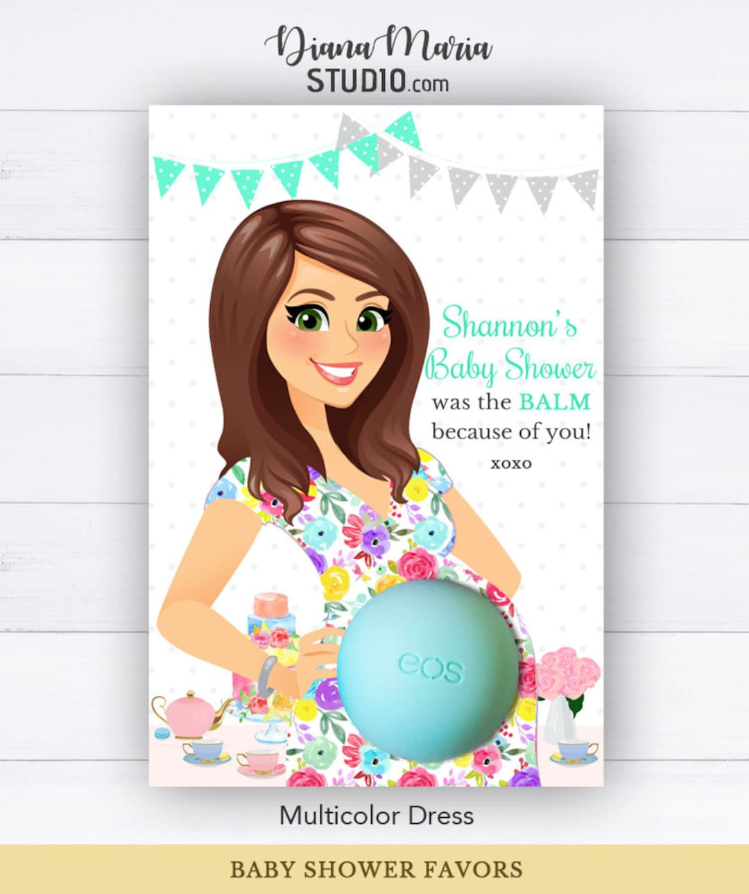 Eos Baby Shower Favors Tea Party Favors - Personalized Eos Balm regarding Free Printable Eos Baby Shower Template