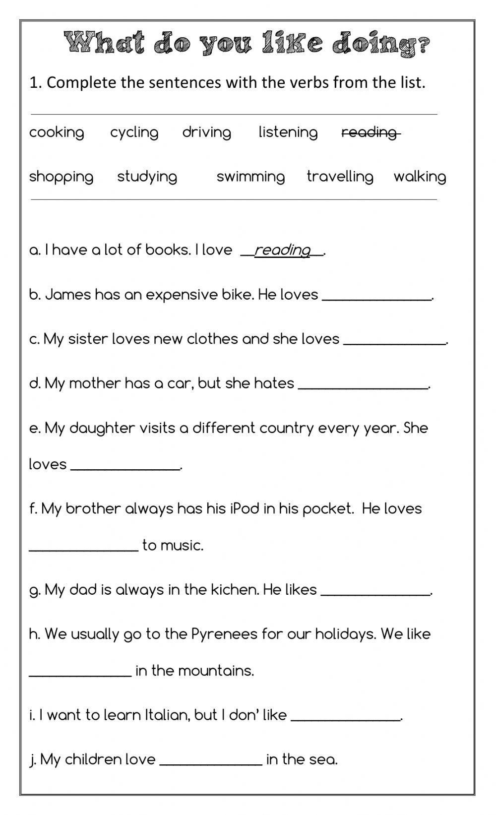 Esl Worksheets | Free Worksheets For Teaching English | Games4Esl in Free Esl Printables For Adults